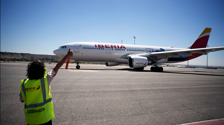 Iberia plane on tarmac 