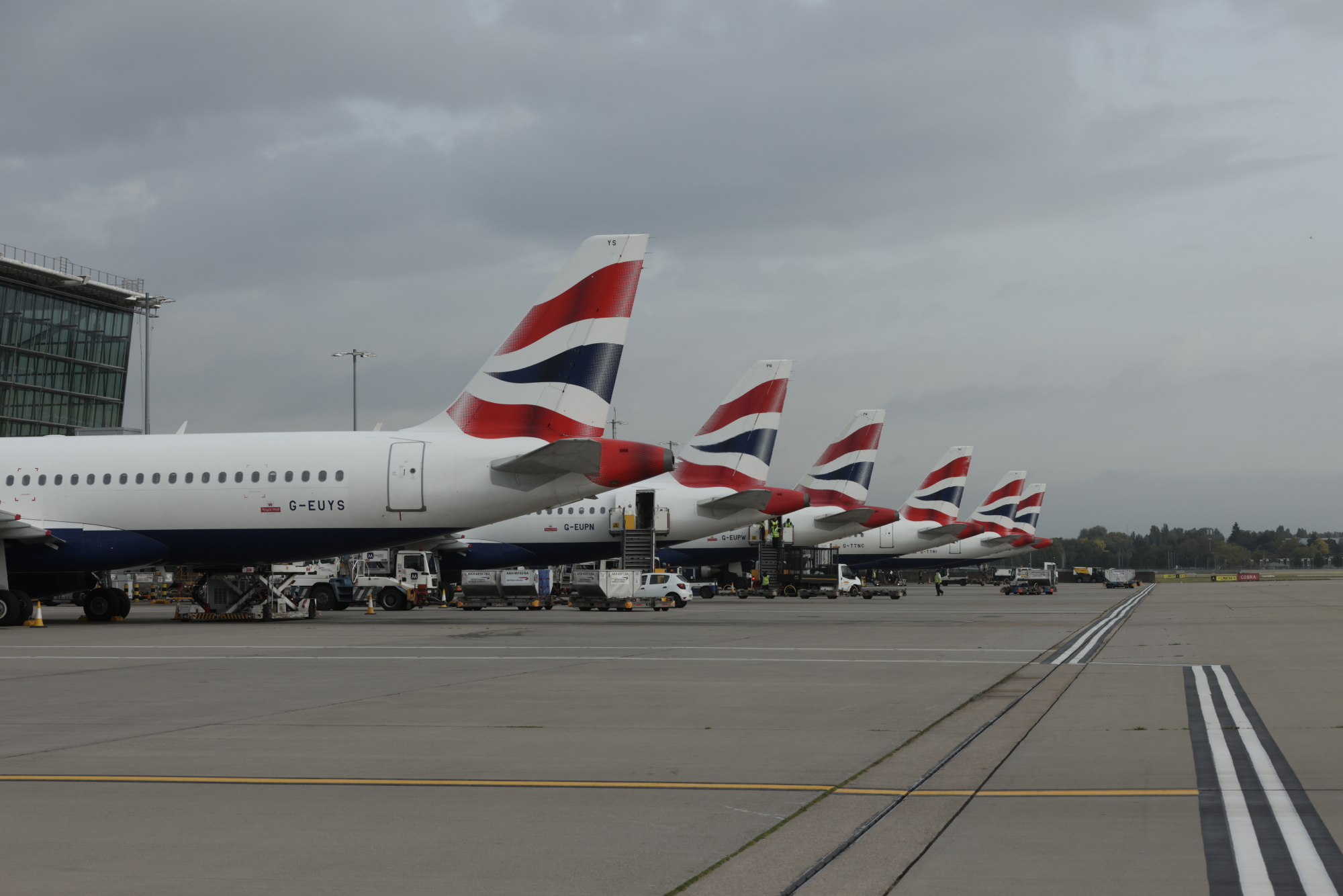 British Airways tail fins