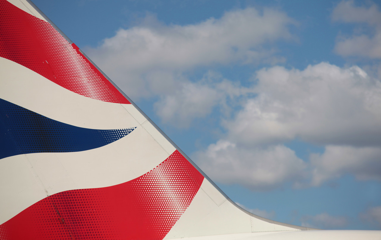 British Airways plane tail fin