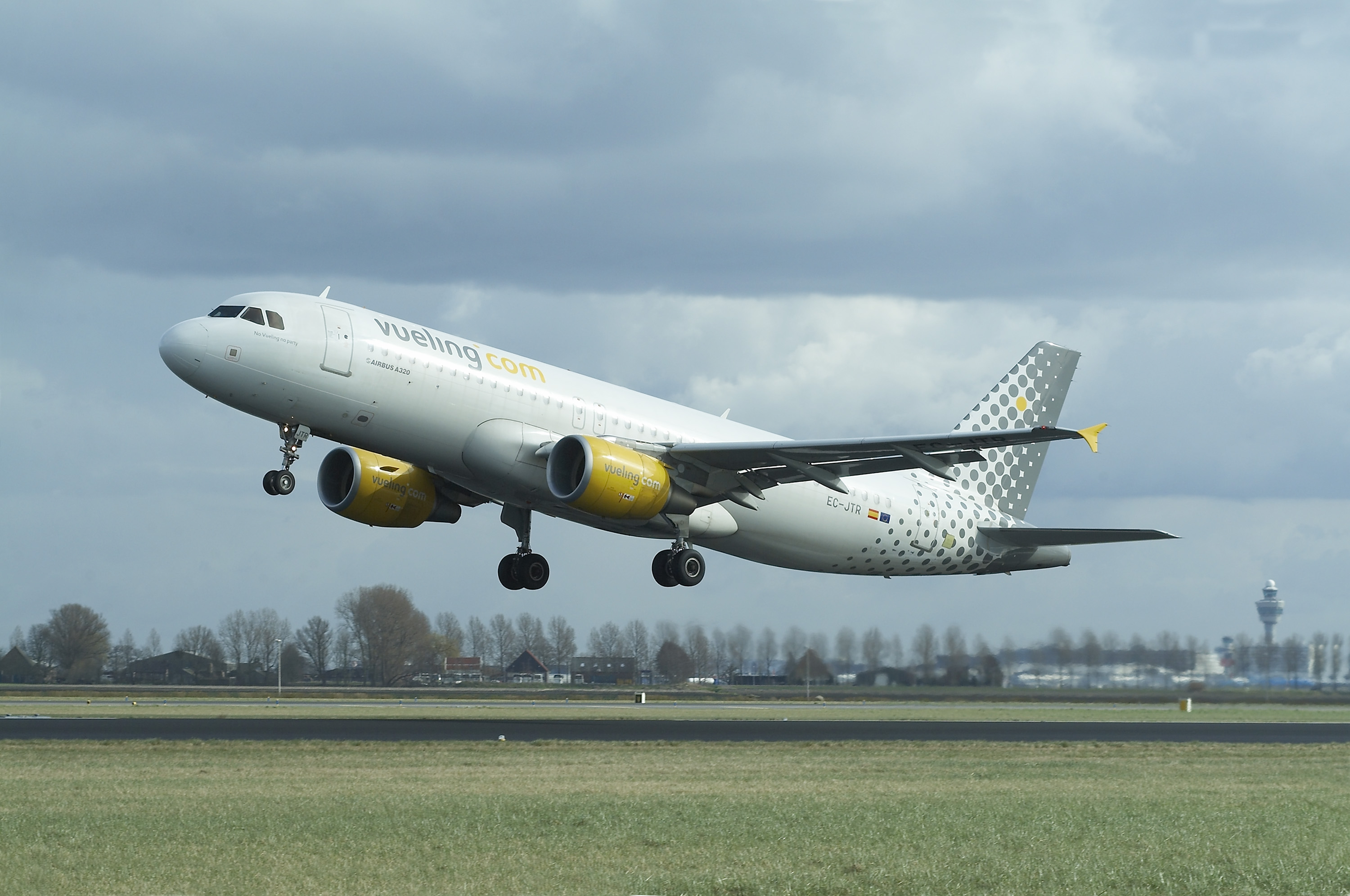 Vueling plane taking off