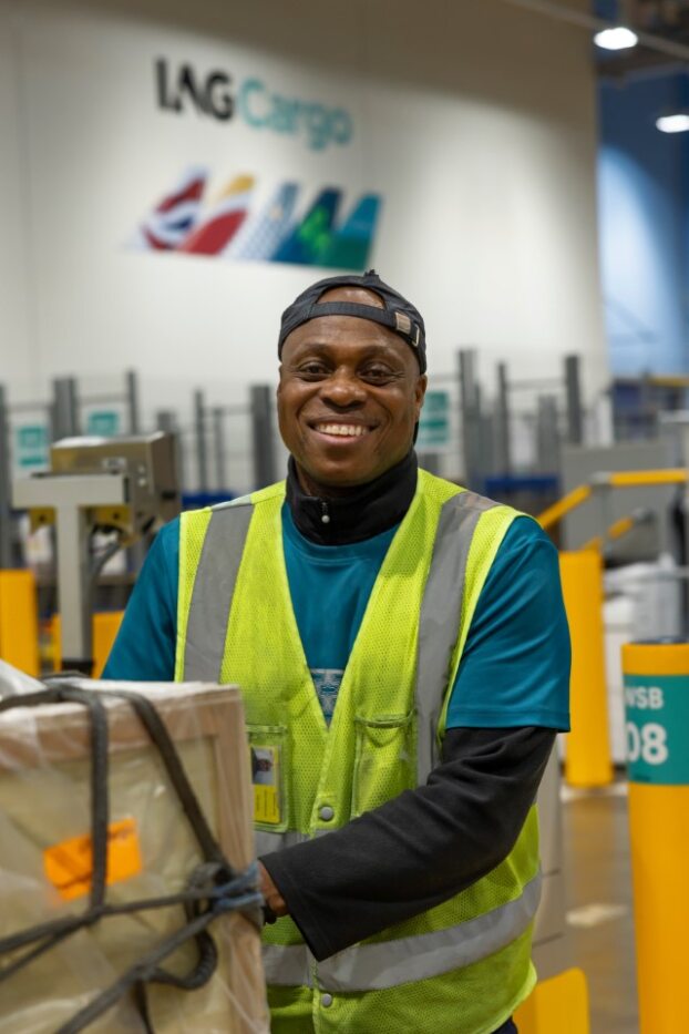 IAG Cargo worker smiling