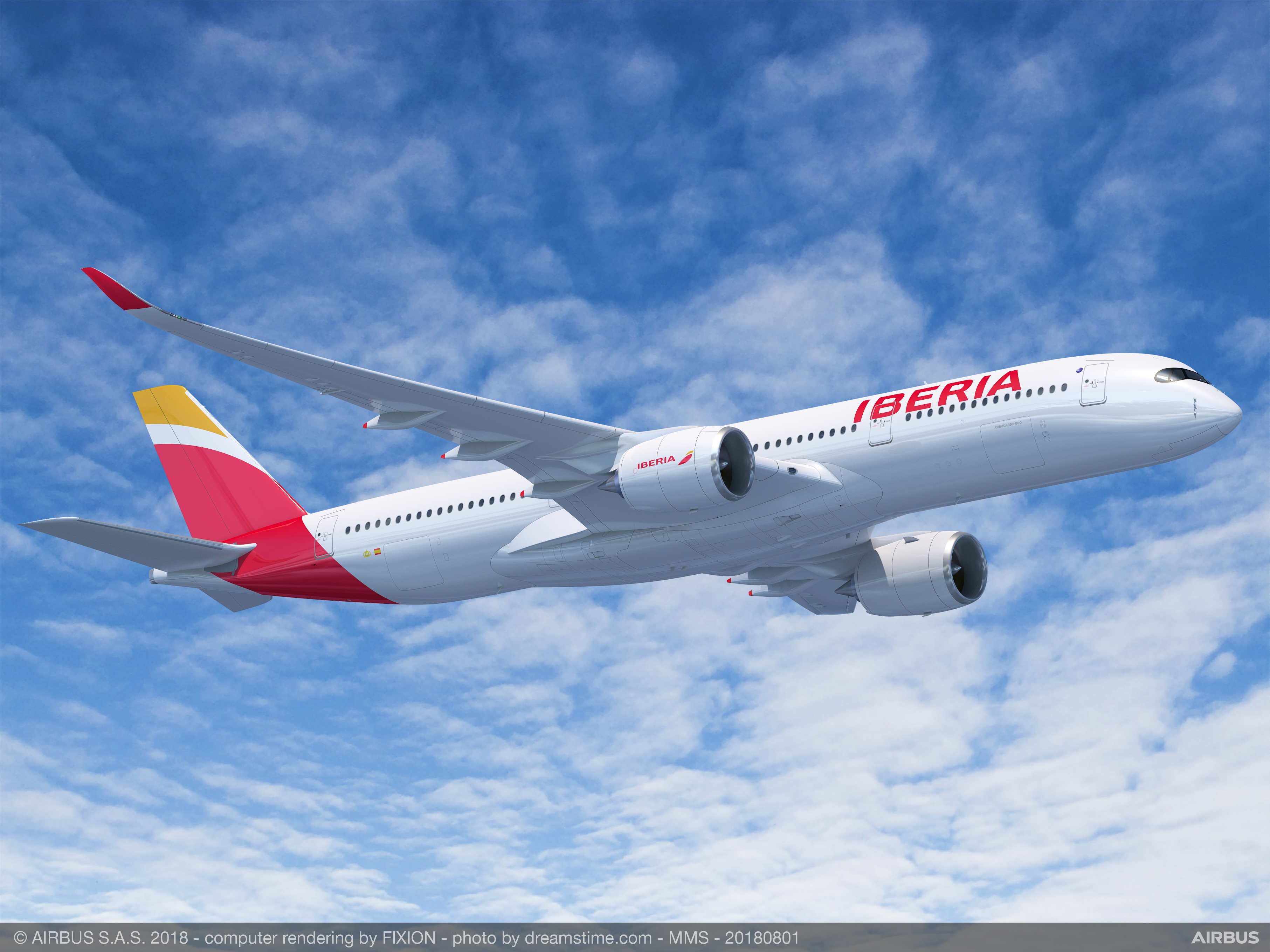 Iberia A350 900 in air