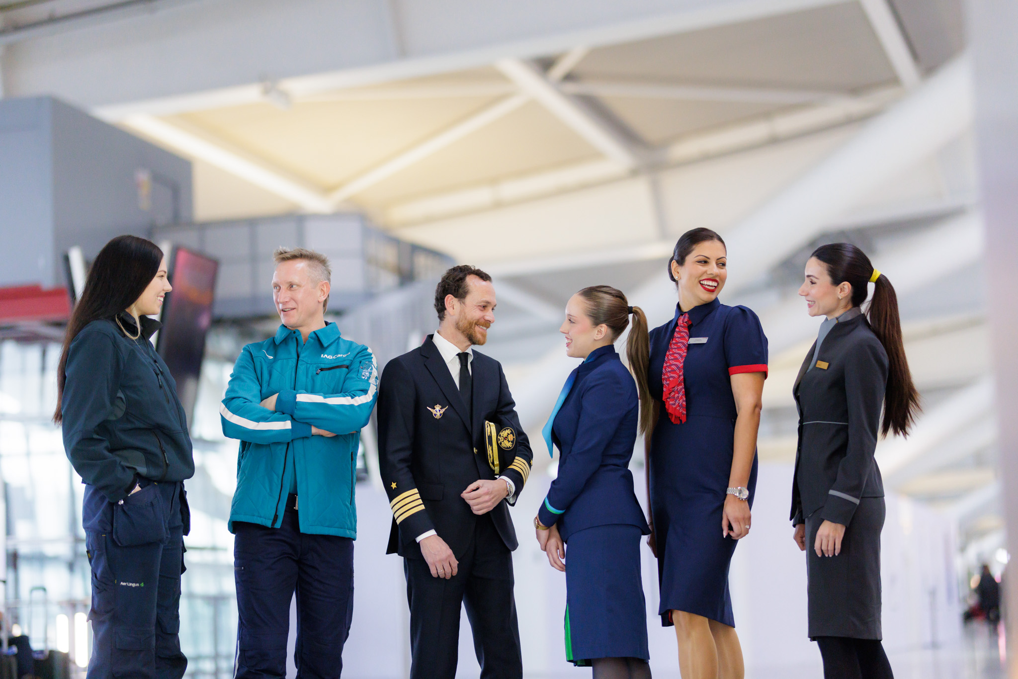 IAG staff members posing at Heathrow